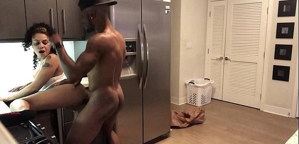 Put the Groceries away and take this BIG BLACK DICK